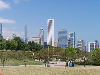 The Aon Center as seen from the Chicago Lakefront Path